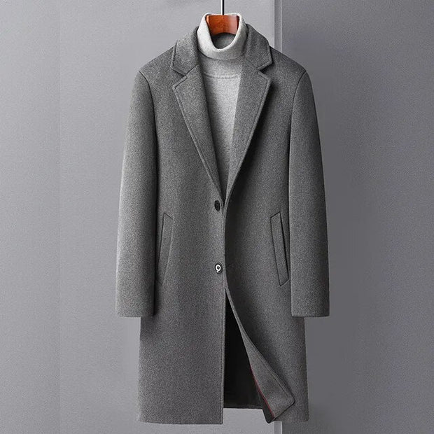 js's & Men's Wool Trench Coat