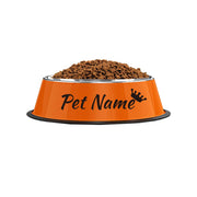 Personalized Non-Slip Stainless Steel Pet Bowl with Custom Name - Ideal for Cats and Dogs, Perfect for Food and Water Supplies