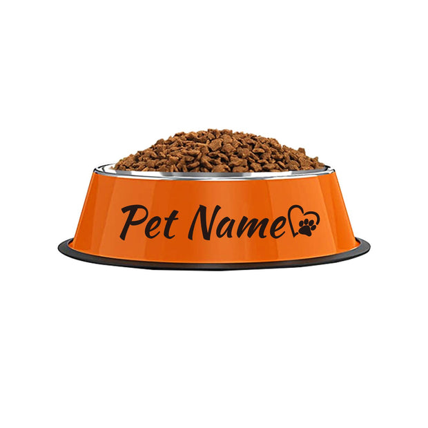 Personalized Non-Slip Stainless Steel Pet Bowl with Custom Name - Ideal for Cats and Dogs, Perfect for Food and Water Supplies