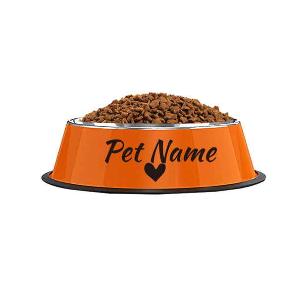 Personalized Non-Slip Stainless Steel Pet Bowl with Custom Name - Ideal for Cats and Dogs, Perfect for Food and Water Supplies