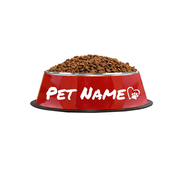 Personalized Non-Slip Stainless Steel Pet Bowl with Custom Name - Ideal for Cats and Dogs, Perfect for Food and Water Supplies