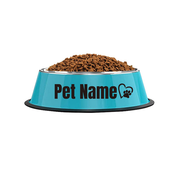 Personalized Non-Slip Stainless Steel Pet Bowl with Custom Name - Ideal for Cats and Dogs, Perfect for Food and Water Supplies