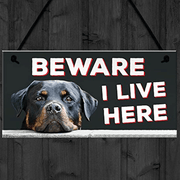 Dog Says,"Beware I Live Here"  Outer door Decoration