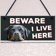 Dog Says,"Beware I Live Here"  Outer door Decoration