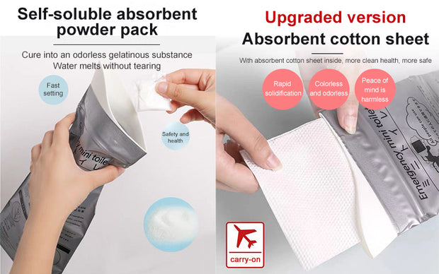 Outdoor Emergency Urinate Bags great for long trips with the kids