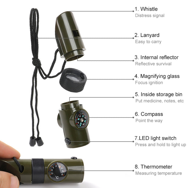 7 in 1 Survival Whistles