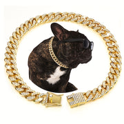 Pet Cuban Chain Collar Jewelry Golden Chain Necklace Pet Supplies Dog Jewelry Dogs Accessories