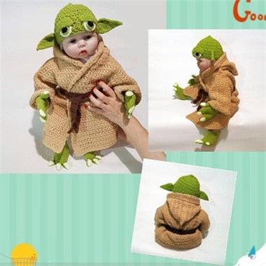 Hot Star Wars Crochet Baby Yoda Newborn Photography Props Knitted Clothing