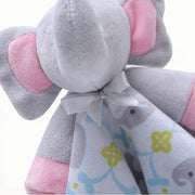 Newborn Snuggle Blanket Baby Elephant Doll 0-2 years Soothing Plushy Towels Infant Blankie Toys 14*14in