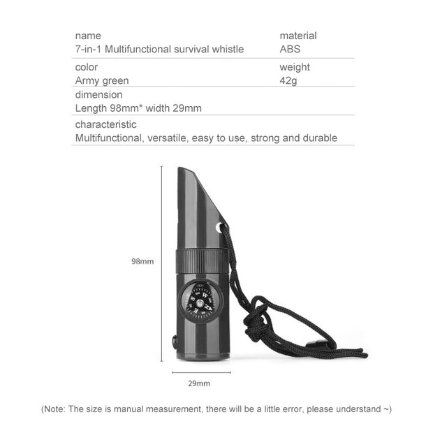 7 in 1 Survival Whistles