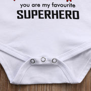 Infant Baby Superhero  Short Sleeve Cartoon Jumpsuit Outfits