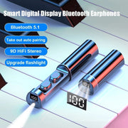 N21 wireless Bluetooth headset pull tube touch LED display binaural in ear mini sports universal