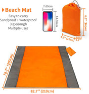 Beach Mat Picnic Blanket, Extra Large 200 x 200cm Beach blanket Waterproof Sandproof Water Resistant Picnic Blanket  Camping