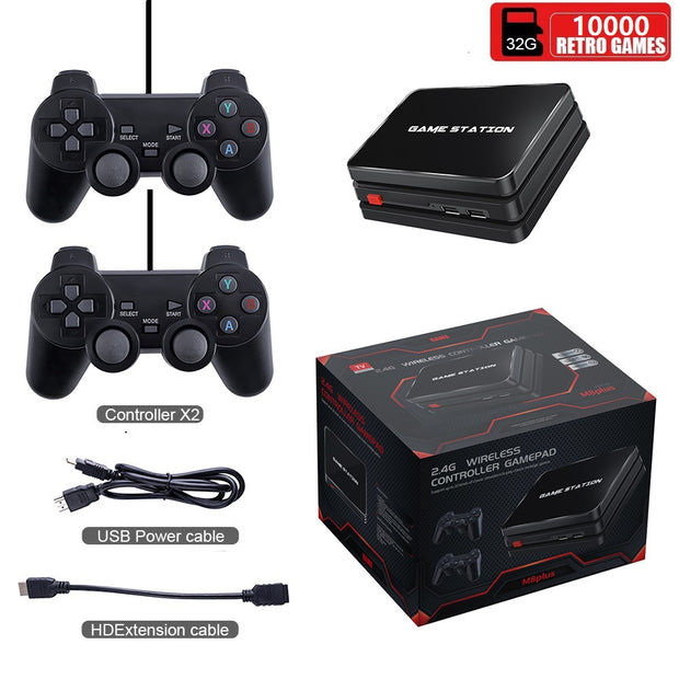 TV Game Console M8 Double Handle HDMI TV Home Game Console 10000 Emulators 2.4G Wireless