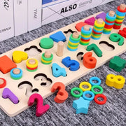 Wooden Montessori Educational Toys For Children Kids Early Learning Infant Shape Color Match Board Toy For 3 Year Old Kids Gift