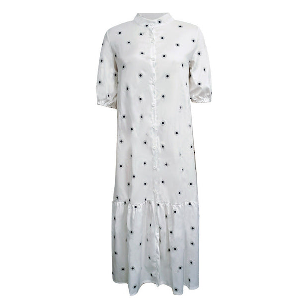 Summer Short Sleeved Printed Loose Dress