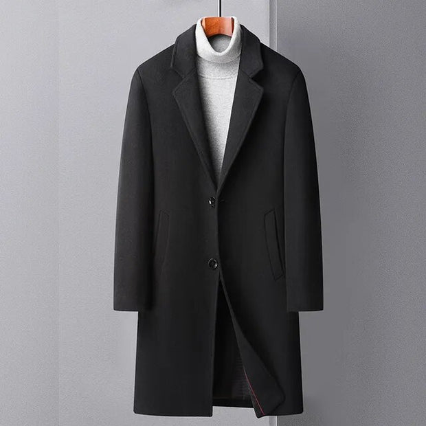 js's & Men's Wool Trench Coat