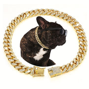 Pet Cuban Chain Collar Jewelry Golden Chain Necklace Pet Supplies Dog Jewelry Dogs Accessories