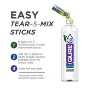 QURE Power Cucumber Mint Skin Support water enhancer Stick (15 Pack)