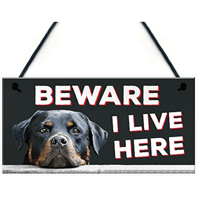 Dog Says,"Beware I Live Here"  Outer door Decoration