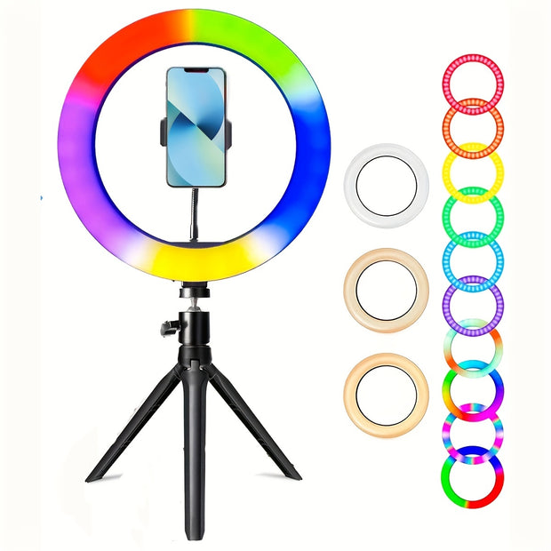 Ringlight With Extendable Tripod Stand & Cell Phone Holder